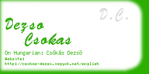 dezso csokas business card